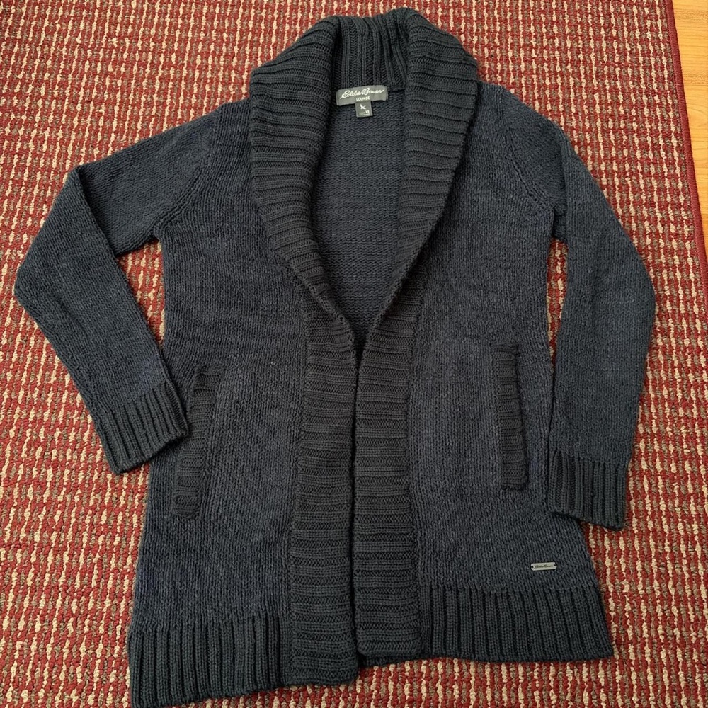 Eddie Bauer Women's Navy Cardigan